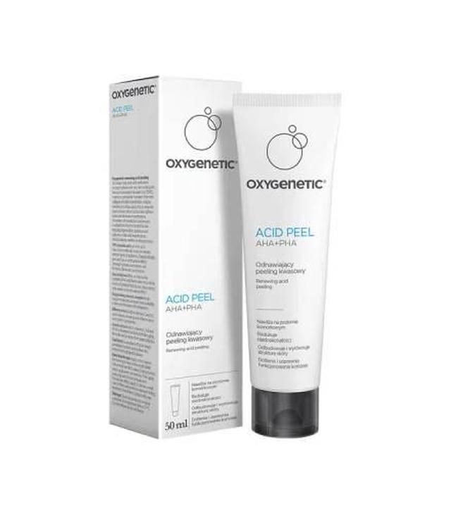 Oxygenetic Acid Peel Aha+Pha, odnawiający peeling kwasowy, 50 ml