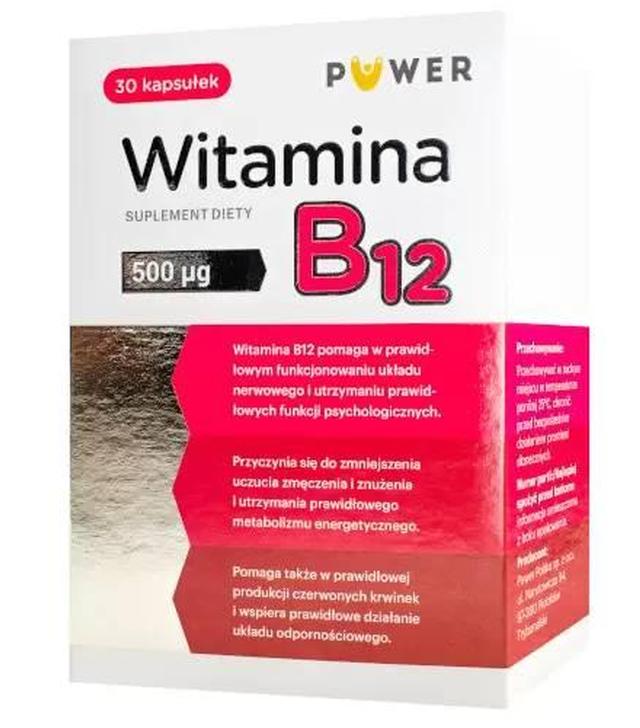 Puwer witamina B12, kapsułki, 30 sztuk