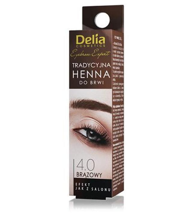 Delia Tradycyjna henna 4.0 brązowy - 2 g + 2 ml Do samodzielnej koloryzacji brwi - cena, opinie, stosowanie