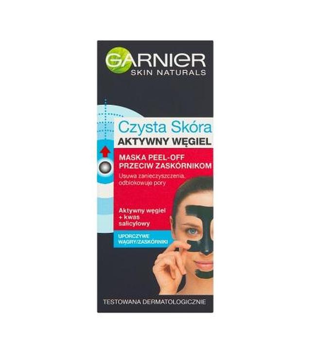 Garnier Czysta Skóra Aktywny Węgiel Maska peel-off przeciw zaskórnikom, 50 ml