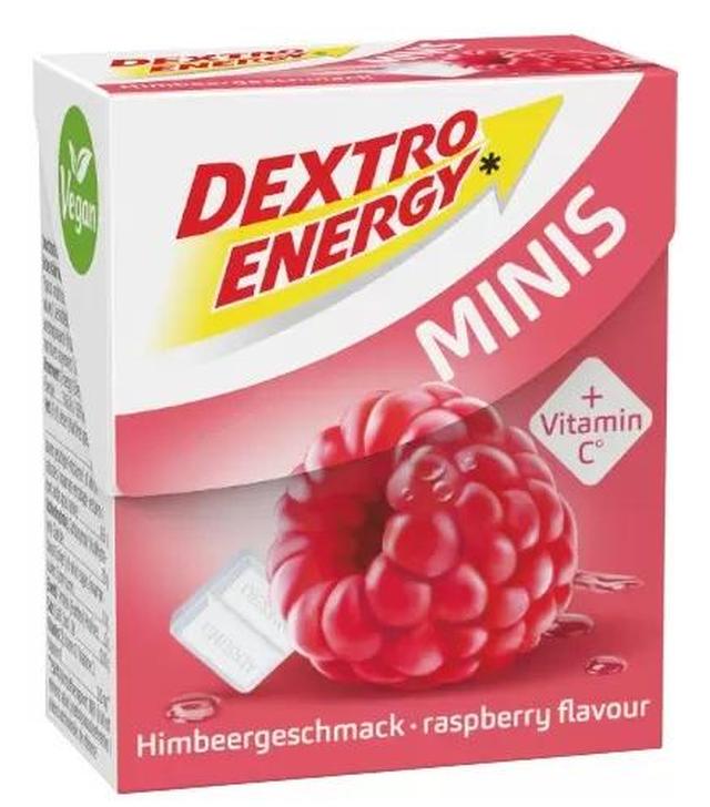 Dextro Energy, minis z witaminą C o smaku malinowym, 50 g - ważny do 2025-10-31