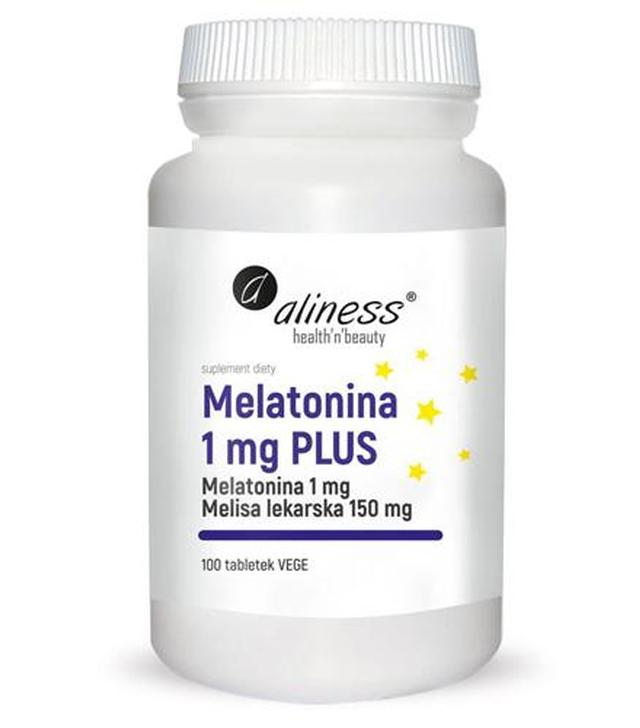 Aliness Melatonina 1 mg Plus - 100 tabl. Na bezsenność - cena, opinie, właściwości
