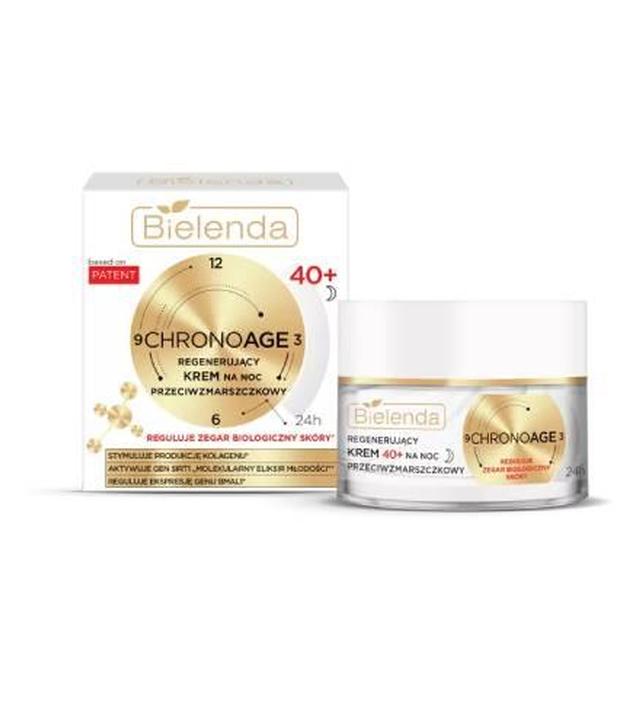 Bielenda Chrono Age 24 h, Regenerujący Krem przeciwzmarszczkowy 40+ na noc, 50 ml