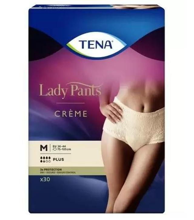 Tena Lady Pants Plus Creme damskie majtki chłonne rozmiar M, 30 sztuk