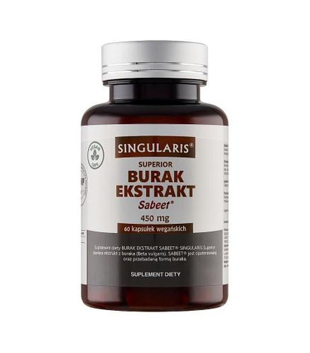 Singularis Superior Ekstrakt z buraka 450 mg - 60 kaps. - cena, opinie, wskazania