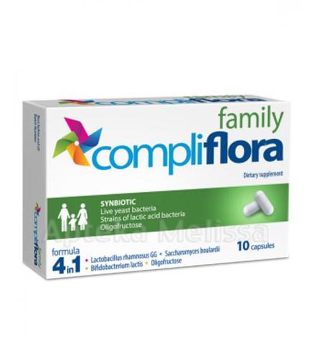 COMPLIFLORA FAMILY Synbiotyk dla niemowląt, dzieci i dorosłych 10 kapsułek