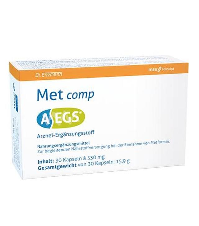 Aegs Met comp - 30 kaps. - cena, opinie, dawkowanie