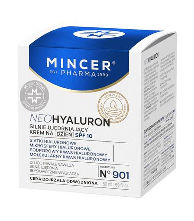 Mincer Pharma Neohyaluron N°901 Silnie ujędrniający krem na dzień SPF10 - 50 ml - cena, opinie, właściwości