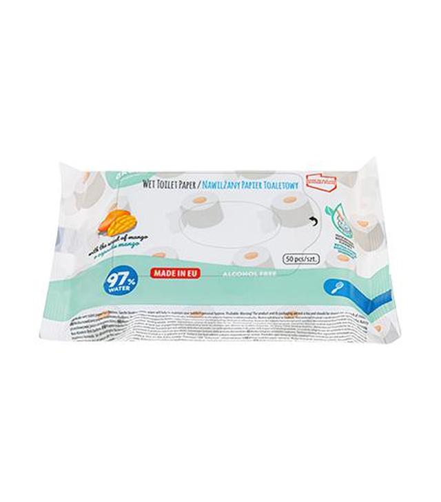 Akuku Nawilżany Papier toaletowy o zapachu mango A0030, 50 szt., cena, opinie, właściwości - ważny do 2025-10-31