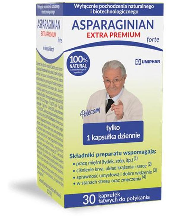 Asparaginian Extra Premium forte - 30 kaps. - cena, opinie, właściwości