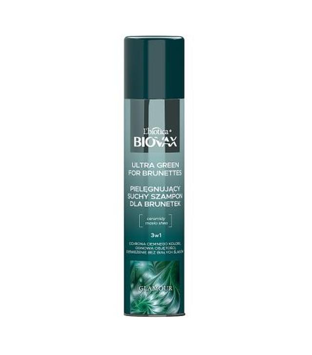 L'biotica Biovax Glamour Ultra Green for Brunettes suchy szampon, 200 ml