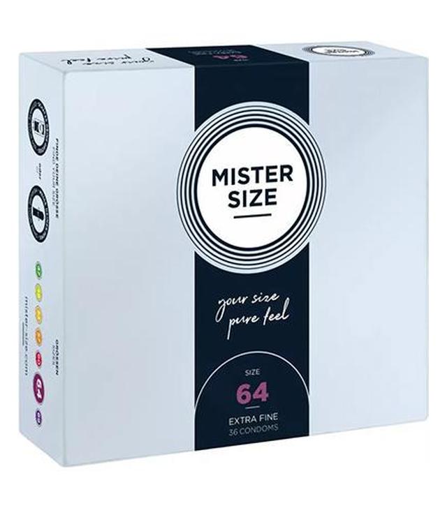 Mister Size Prezerwatywy 64 mm, 36 szt., cena, opinie, właściwości
