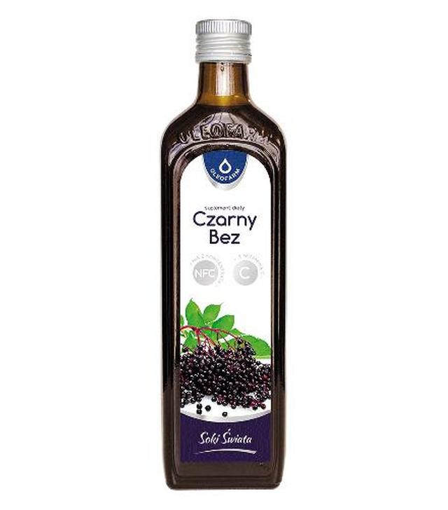 Oleofarm Sok Czarny bez z witaminą C, 490 ml, cena, opinie, wskazania - ważny do 2025-10-31
