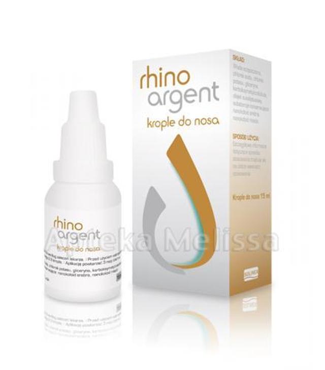 RHINOARGENT Krople do nosa - 15 ml - cena, opinie, właściwości - ważny do 2025-07-31