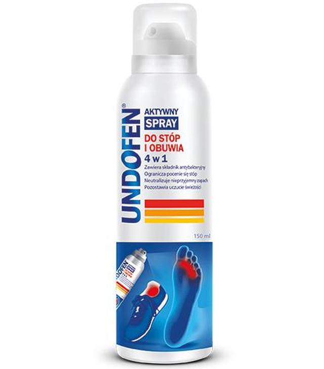UNDOFEN Aktywny spray do stóp i obuwia 4w1, 150 ml