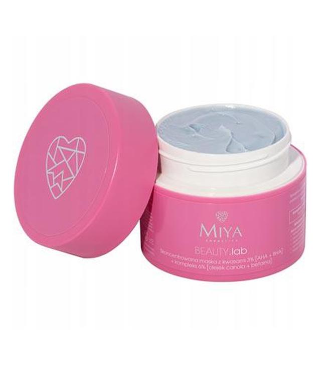 Miya Beauty.lab Skoncentrowana Maska z kwasami 3% AHA + BHA + kompleks łagodzący 6 %, 50 g, cena, opinie, skład