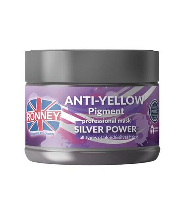 Ronney Professional Mask Silver Power Anti-Yellow Pigment Maska do włosów blond rozjaśnianych i siwych No Yellow, 300 ml
