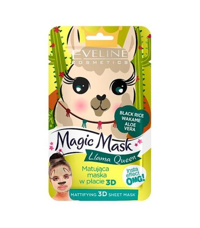 Eveline Magic Mask Llama Queen Matująca maska w płacie 3D, 1 sztuka