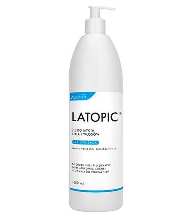 LATOPIC Aktywny Żel do mycia ciała i włosów, 1000 ml