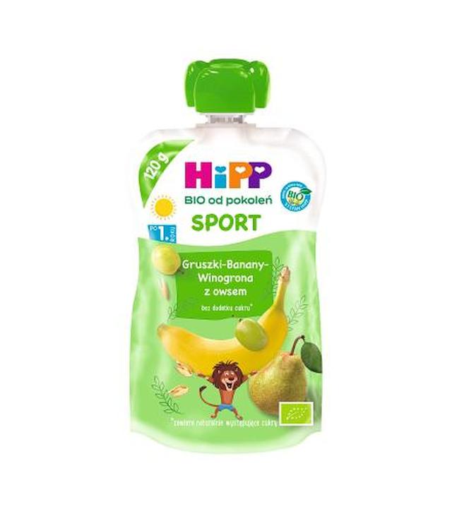 HIPP Hippis Sport Mus Gruszki-Banany-Winogrona z owsem - 120 g
