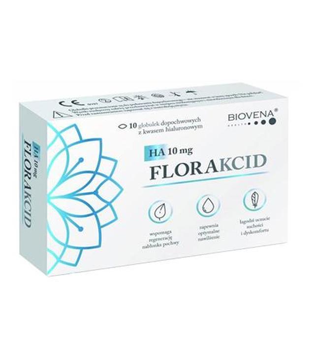 Florakcid HA 10 mg - 10 globulek dopochwowych - cena, opinie, stosowanie