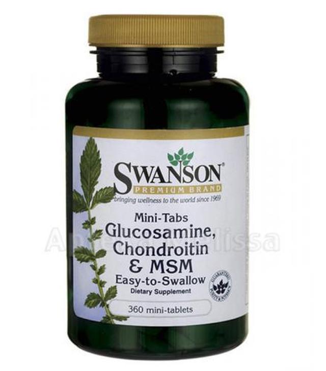 SWANSON Glukozamina Chondroityna MSM - 360 mini tabl.