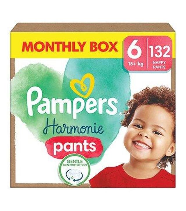 Pampers Harmonie Baby Pieluchomajtki, rozmiar 6 15kg+, 132 sztuk