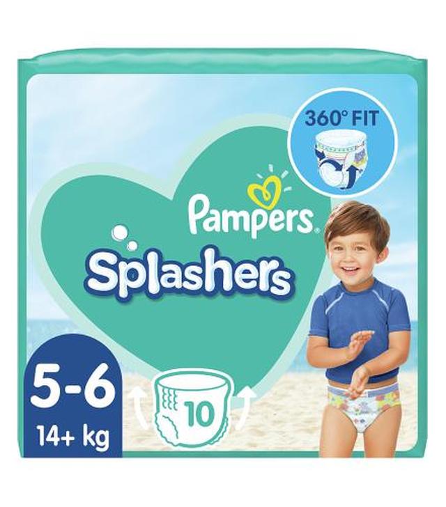 Pampers Splashers 5-6 jednorazowe pieluchomajtki do pływania 14+ kg - 10 szt.