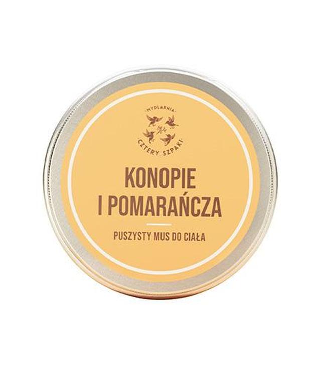 Mydlarnia Cztery Szpaki Puszysty mus do ciała konopie i pomarańcza, 150 ml