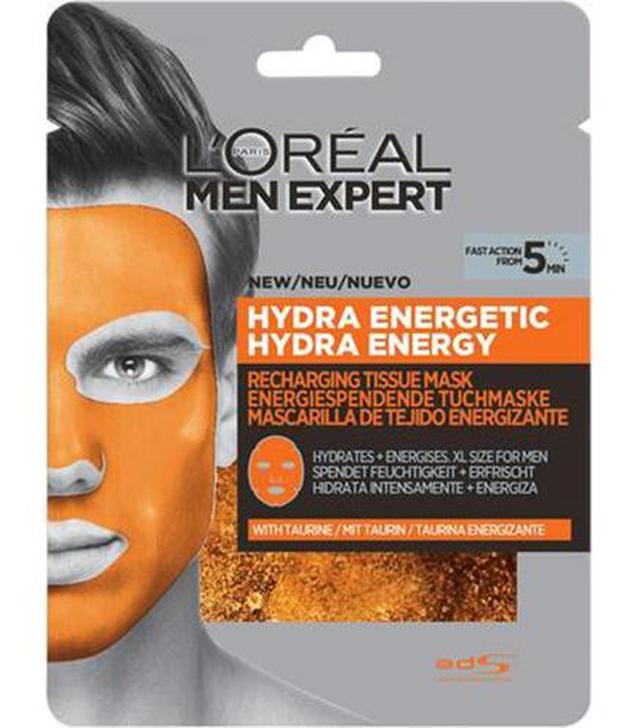 L'Oreal Men Expert Hydra Energetic Energetyzująca maska w płachcie - 30 g - cena, opinie, właściwości