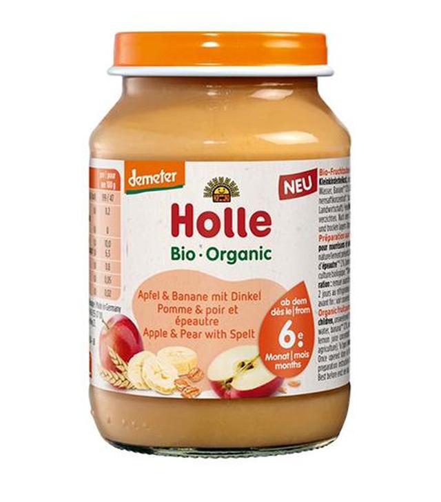 Holle Bio Deser dla niemowląt jabłko & banan z orkiszem od 6 miesiąca, 190 g