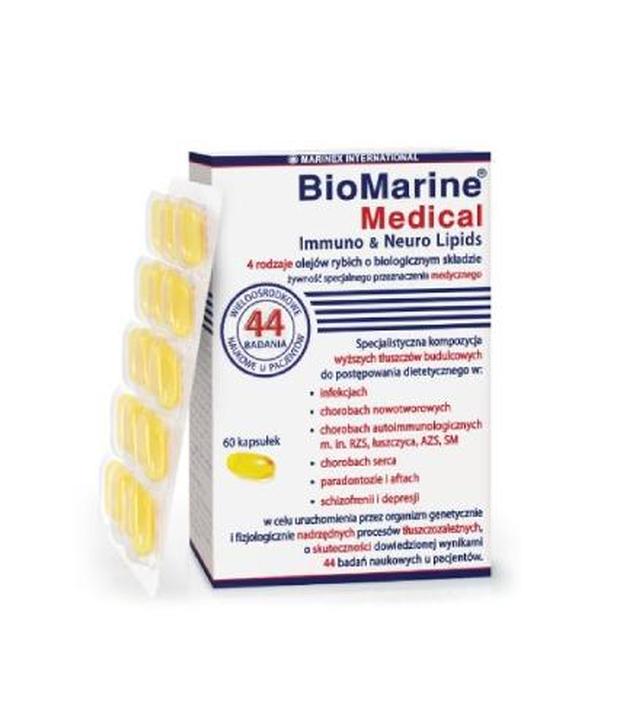 Biomarine Medical Immuno & Neuro Lipids 4 rodzaje olejów rybich o biologicznym składzie, 60 kapsułek