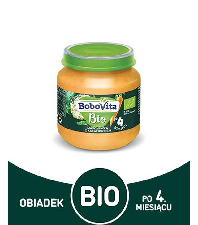 BoboVita Bio Marchewka z kalafiorkiem po 4 m-cu -125 g Obiadek dla niemowląt - cena, opinie, skład