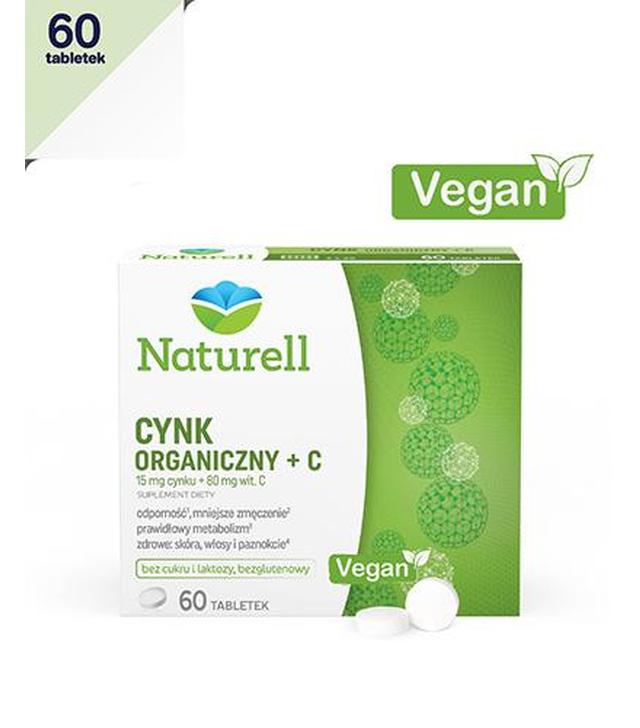 NATURELL Cynk organiczny + C - 60 tabl.