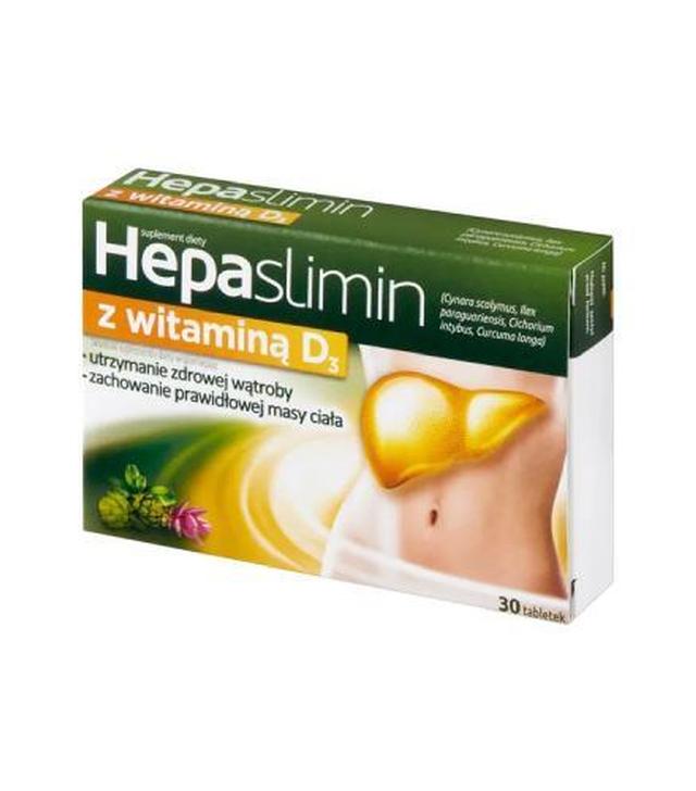 Hepaslimin z witaminą D3, 30 tabletek