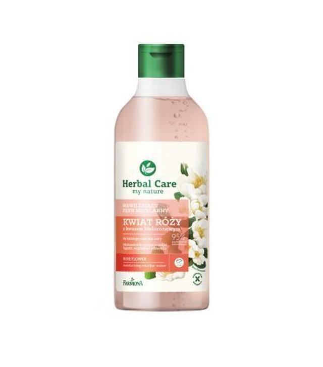 Farmona Herbal Care, nawilżający płyn micelarny bez pompki kwiat róży, 400 ml