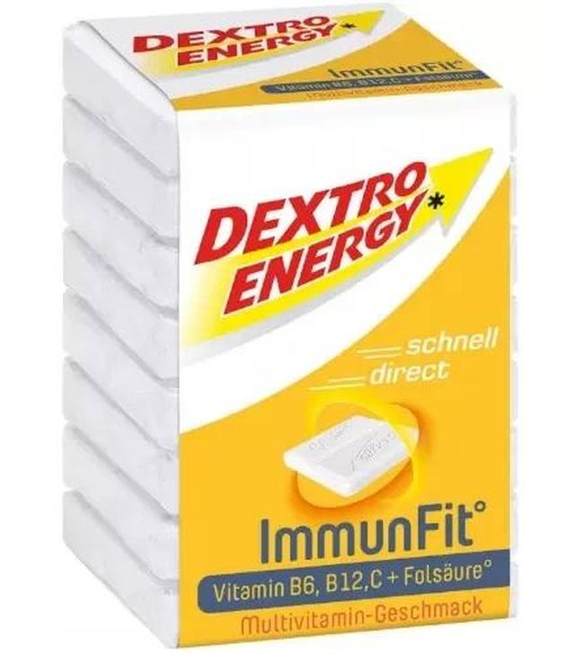Dextro Energy ImmunFit z witaminą C o smaku multiwitaminy glukoza, pastylki, 8 sztuk - ważny do 2025-09-30