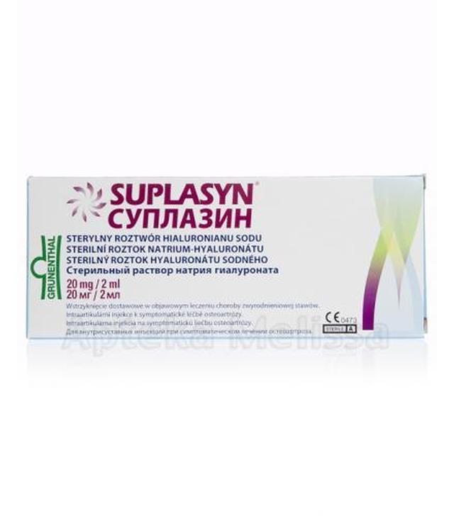 SUPLASYN Sterylny roztwór hialuronianu sodu - 1 amp.
