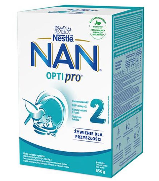Nestle Nan Optipro 2 Mleko początkowe dla niemowląt powyżej 6. miesiąca, 650 g