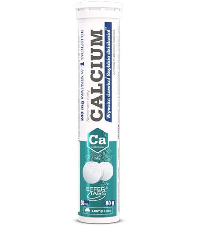 Olimp Calcium 240 mg o smaku cytrynowym - 20 tabl. mus. - cena, opinie, właściwości