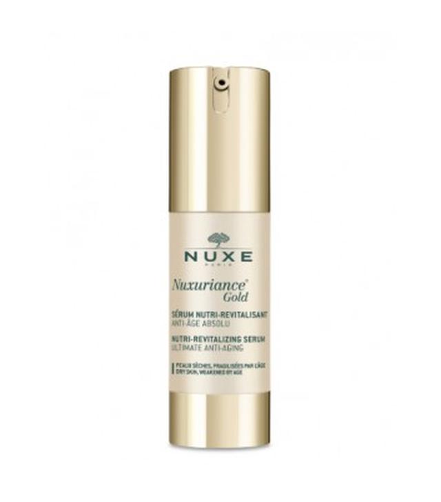 Nuxe Nuxuriance® Gold Odżywcze serum rewitalizujące, 30 ml, cena, opinie, właściwości