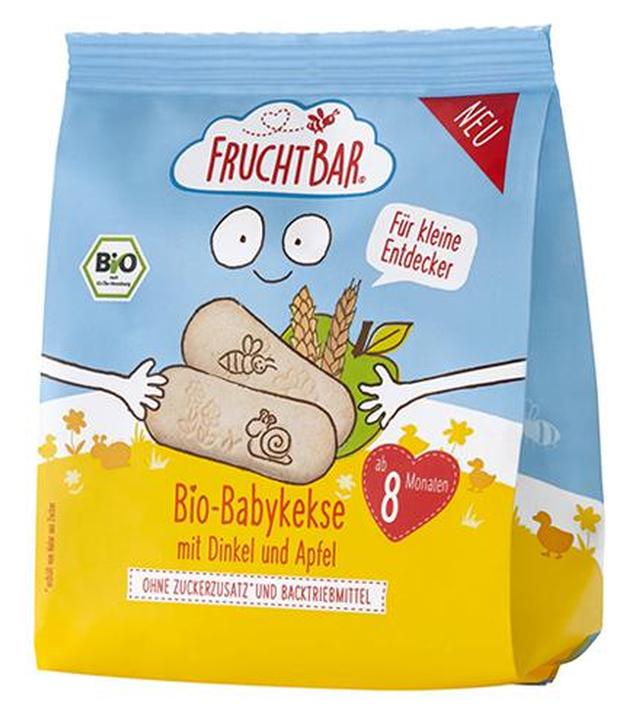 Fruchtbar Ekologiczne ciasteczka orkiszowo - pszenne Jabłkowe powyżej 8 miesięcy - 100 g  - ważny do 2025-07-05