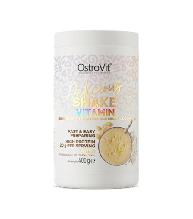 OstroVit Delicious Shake + Vitamin smak arachidowy, 400 g