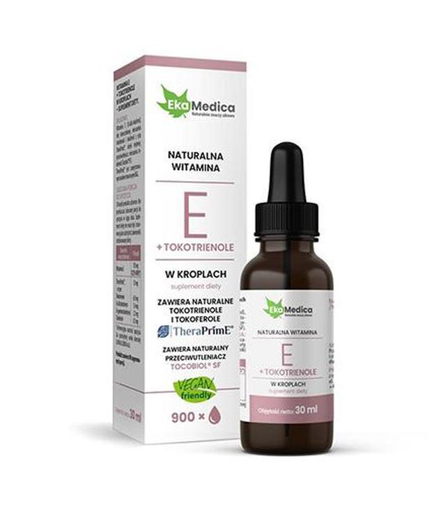 EkaMedica Krople witamina E + tokotrienole, 30 ml, cena, wskazania, właściwości