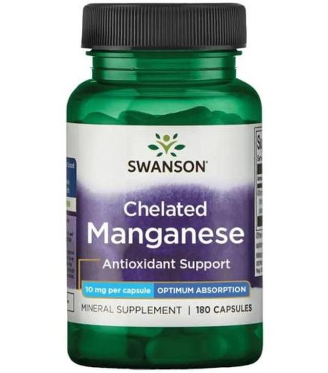 SWANSON Albion chelat manganu 10 mg - 180 kaps.