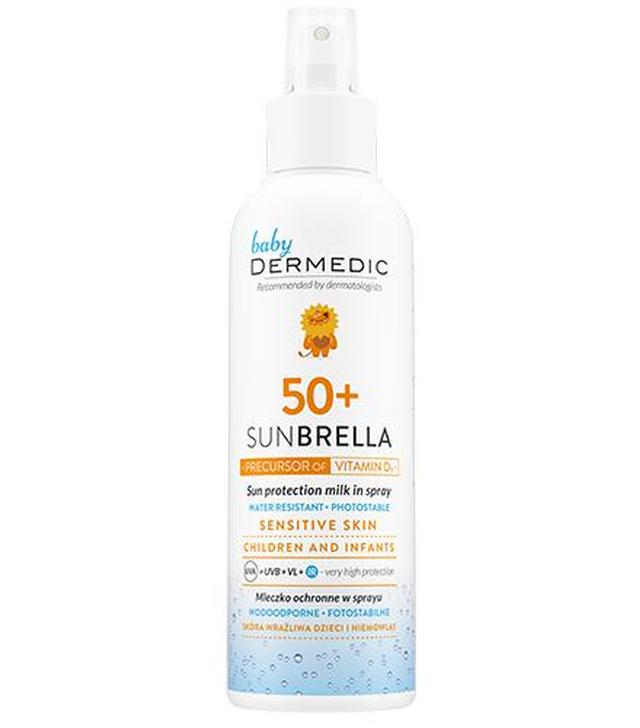 Dermedic Sunbrella, mleczko ochronne w sprayu SPF 50+ dla dzieci, 150 ml