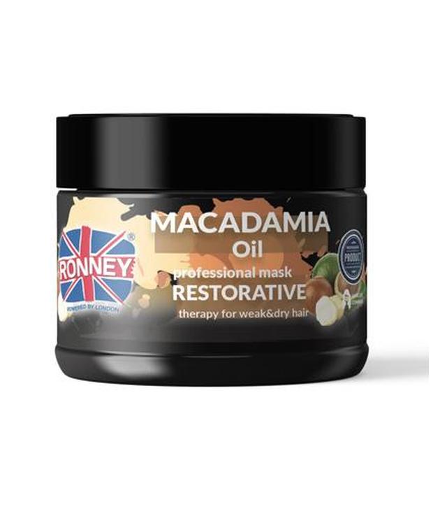 Ronney Professional Mask Macadamia Oil Restorative Therapy Maska wzmacniająca do włosów suchych i łamliwych, 300 ml