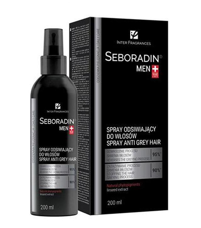 Seboradin Men Spray odsiwiający do włosów, 200 ml, cena, opinie, stosowanie