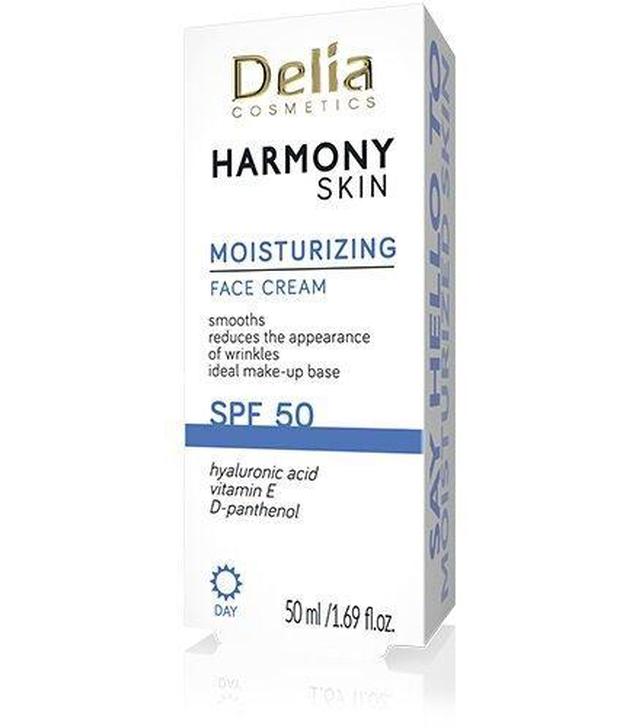 Delia HARMONY SKIN Krem nawilżający z filtrem SPF50, 50 ml