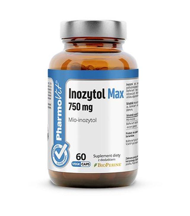 PharmoVit Inozytol Max 750 mg Mio-inozytol, 60 kaps., cena, opinie, właściwości